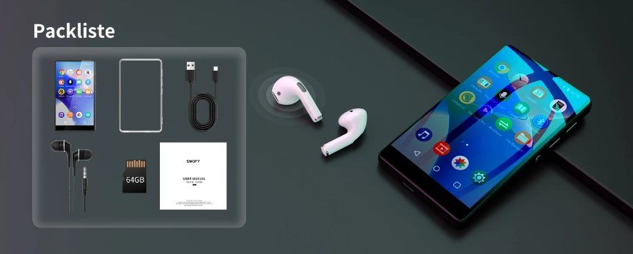 Lettore multimediale portatile: 80GB MP3-Player Android Bluetooth 4"Touchscreen Lautsprecher – Nuovo e nell'imballaggio originale da Genève venduto da Top-Trend 1