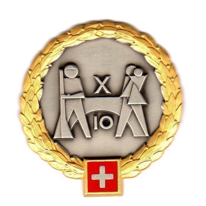 Plaketten & Abzeichen: Béret Emblem Ter Br 10 gold – Gebraucht aus Erlinsbach von S700