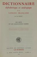 Le Robert, 6 vol. 1966. Dict. langue française, éd. complète