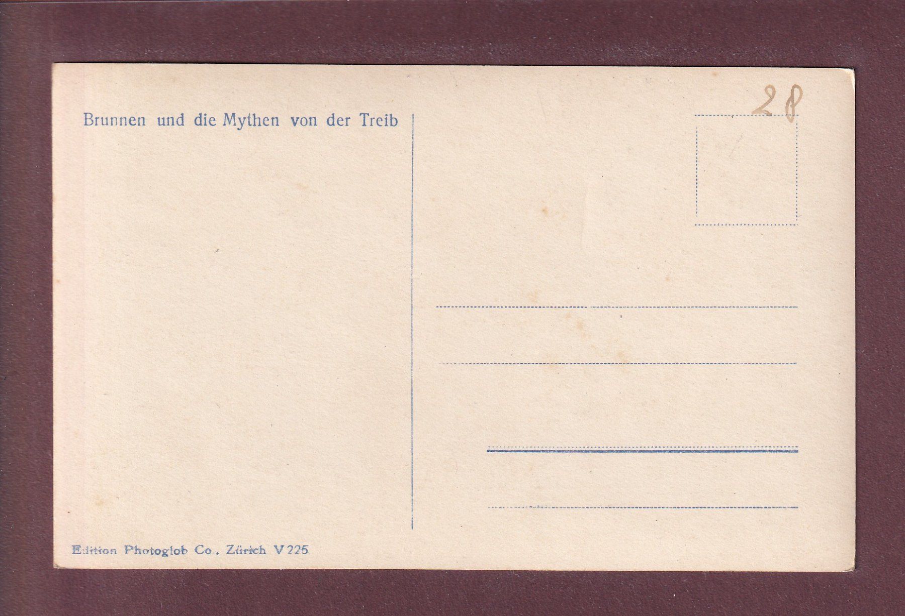 Ansichtskarten: TREIB - Schiff - Brunnen - Mythen – Gebraucht aus Pully von nicecards 1