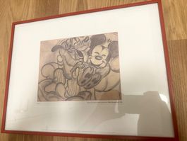 Disney bild Original Story Sketch print Mickey Pluto 1938