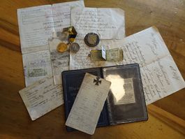 1.Weltkrieg Orden Erkennungsmarke Schriften Urlaubspapier