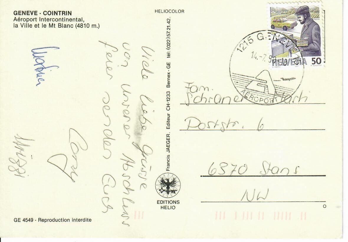 Cartes postales: Flughafen Genf – D'occasion à Hochdorf par Ziegel-16 1