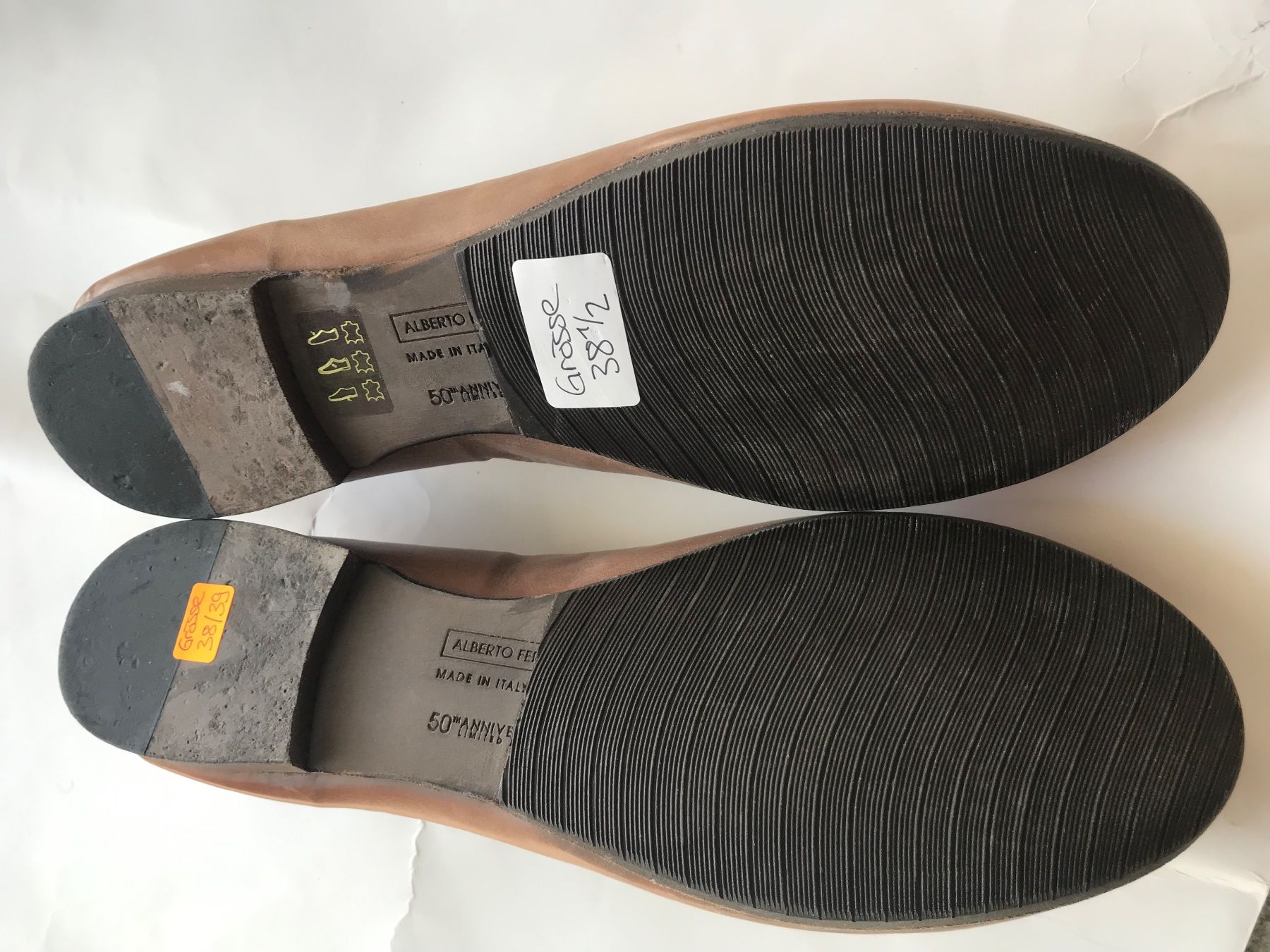 Damenschuhe: Ballerinas Alberto Fermani, Leder,  hellbraun – Gebraucht aus Niederteufen von mix18 4