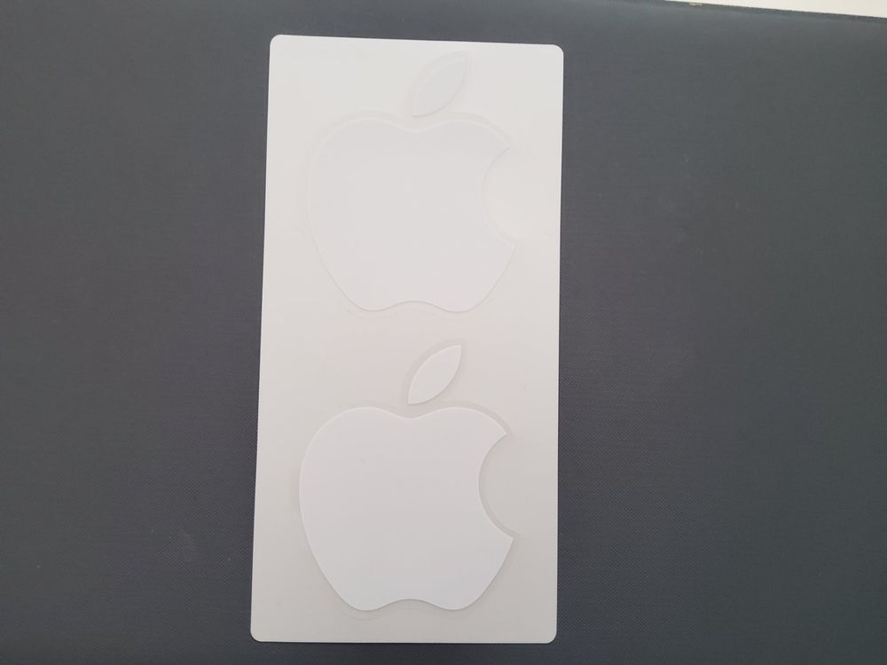 2 Apple Kleber weiss, Grösse 5cm auf 6cm | Kaufen auf Ricardo