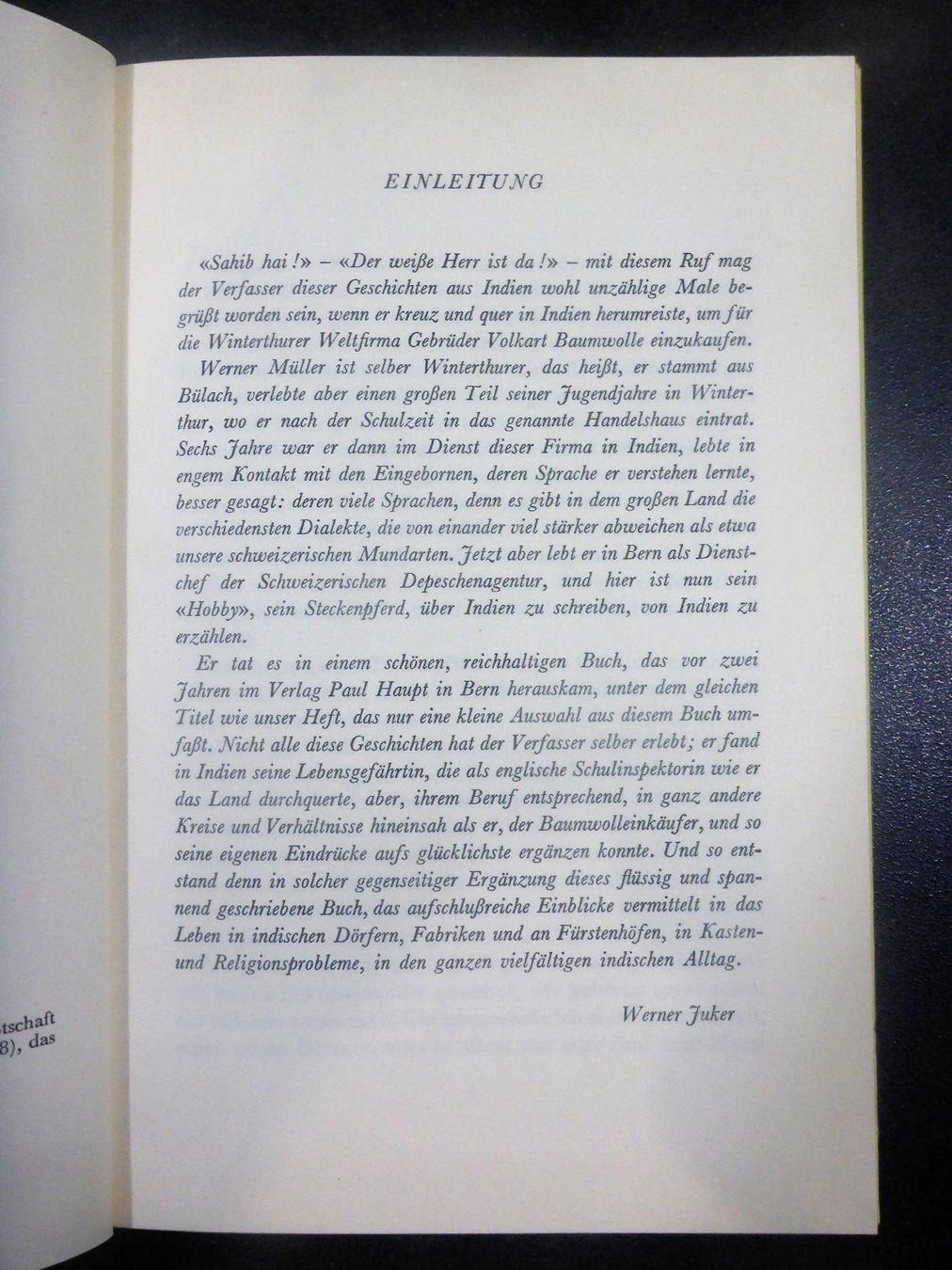 Libri: W.Müller: Sahib hai! – Usato da Jegenstorf venduto da ladoga66 2
