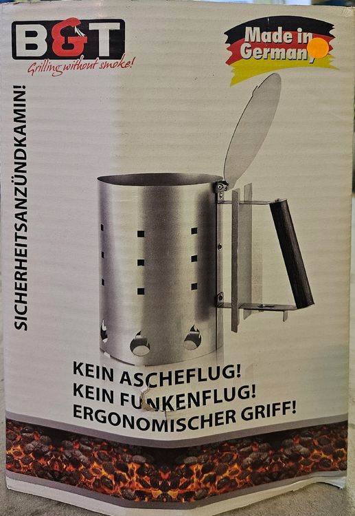 LOKHING Anzündkamin Faltbar Aus Edelstahl – Für Grill, Kamin & BBQ, Schnell & Sicher