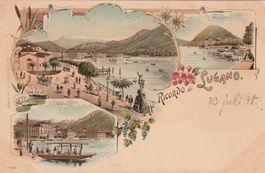 Ricordo di Lugano - Litho 1898