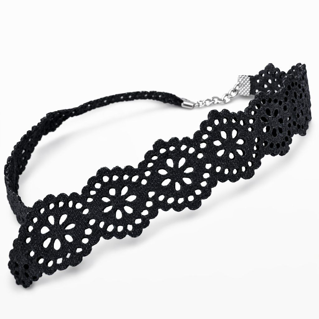 Catenine: Schwarze Choker Halskette Spitze Gothic – Nuovo (secondo la descrizione) da Fully venduto da VaneaSelection 3