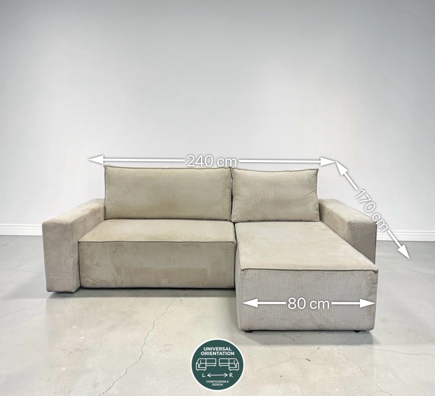 Divani: Ecksofa Hellbeige mit Schlaffunktion und Stauraum – Usato da Bachenbülach venduto da Sofalab.swiss 9