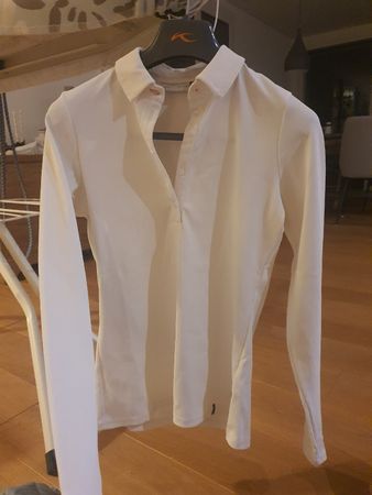 Klassisches Langarmshirt, Weiss, Gr. XS