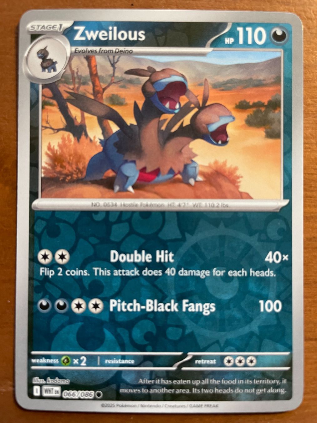 Pokémon Sammelbilder & Trading cards: Pokemon Zweilous Reverse (Versand gratis) – Neu (gemäss Beschreibung) aus Chur von Angerson