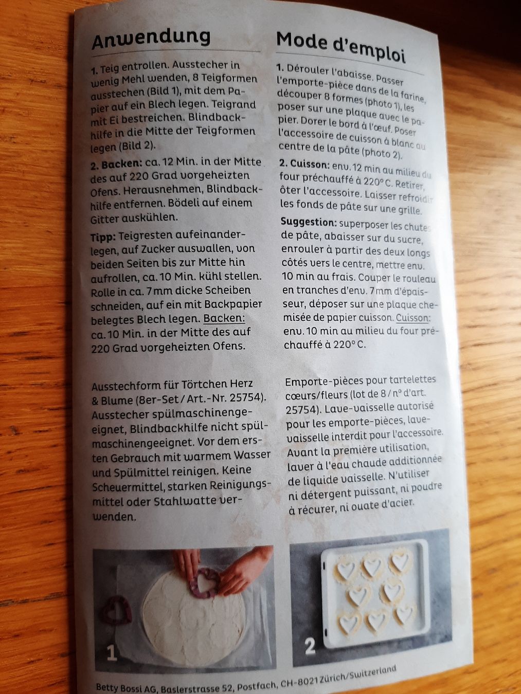 Betty Bossi Teglie da forno: Herzformen zum Blindbacken – Usato da Vaduz venduto da Saphira015 2
