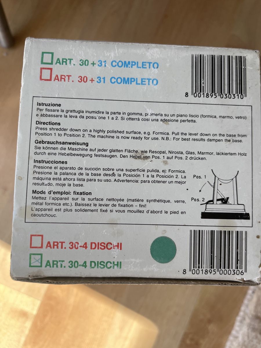 Elettrodomestici da cucina: Super Shred Vintage-Schneidemaschine – Nuovo e nell'imballaggio originale da Zürich venduto da BBET2025 2