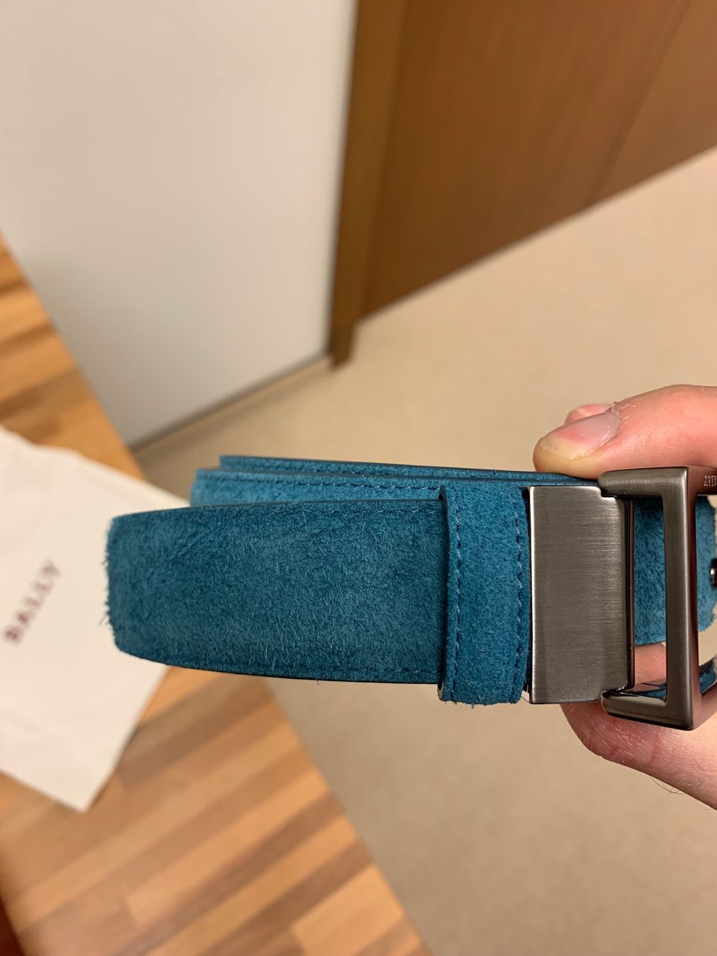 Gürtel: Original Bally Wildleder Gürtel in blau – Neu (gemäss Beschreibung) aus Winterthur von Compiorg 7