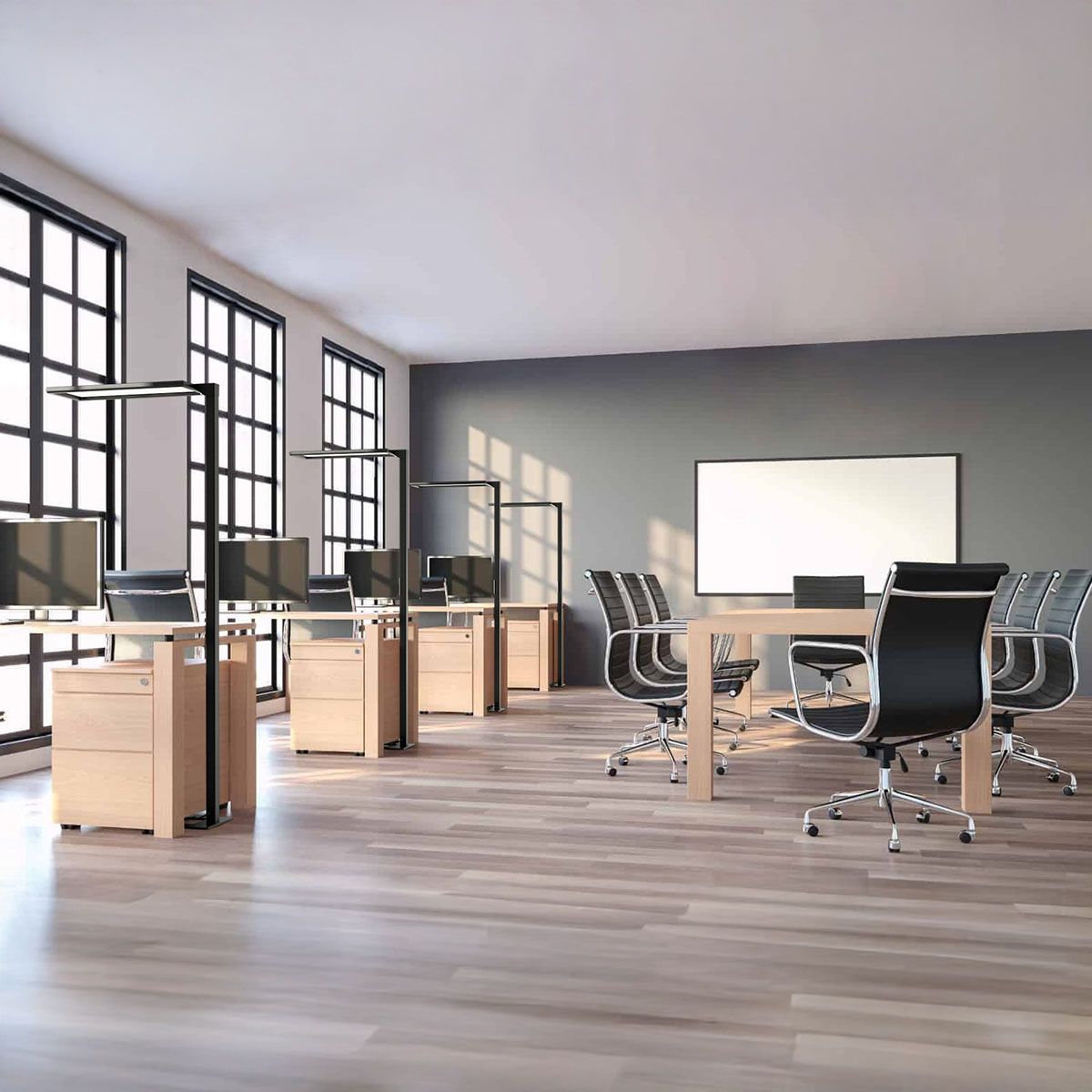 Lampade: LED Büro Stehleuchte, CCT, 9100 LM – Nuovo (secondo la descrizione) da Kreuzlingen venduto da Smart-Light 2