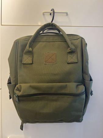 Backpack green canvas good condition