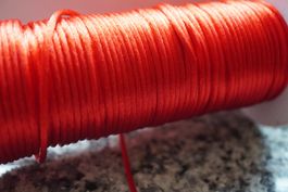 Polyester  Schmuck Band   Für Anhänger Rot  pro  1m
