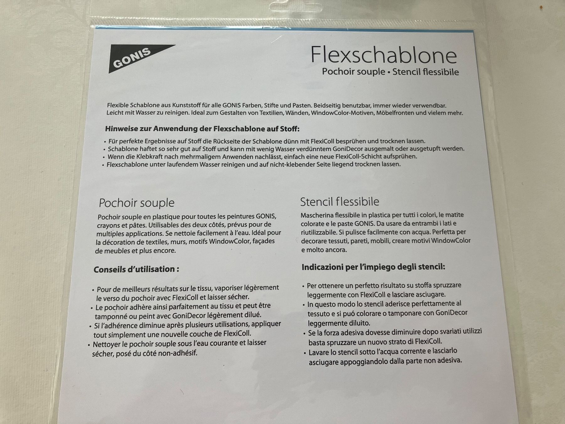 Schablonen: Gonis Flexschablonen – Neu und originalverpackt aus Alpnach Dorf von heysheep 1