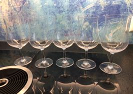 5 Bordeauxkelche Gläser Weingläser Glasi Hergiswil Glas Wein