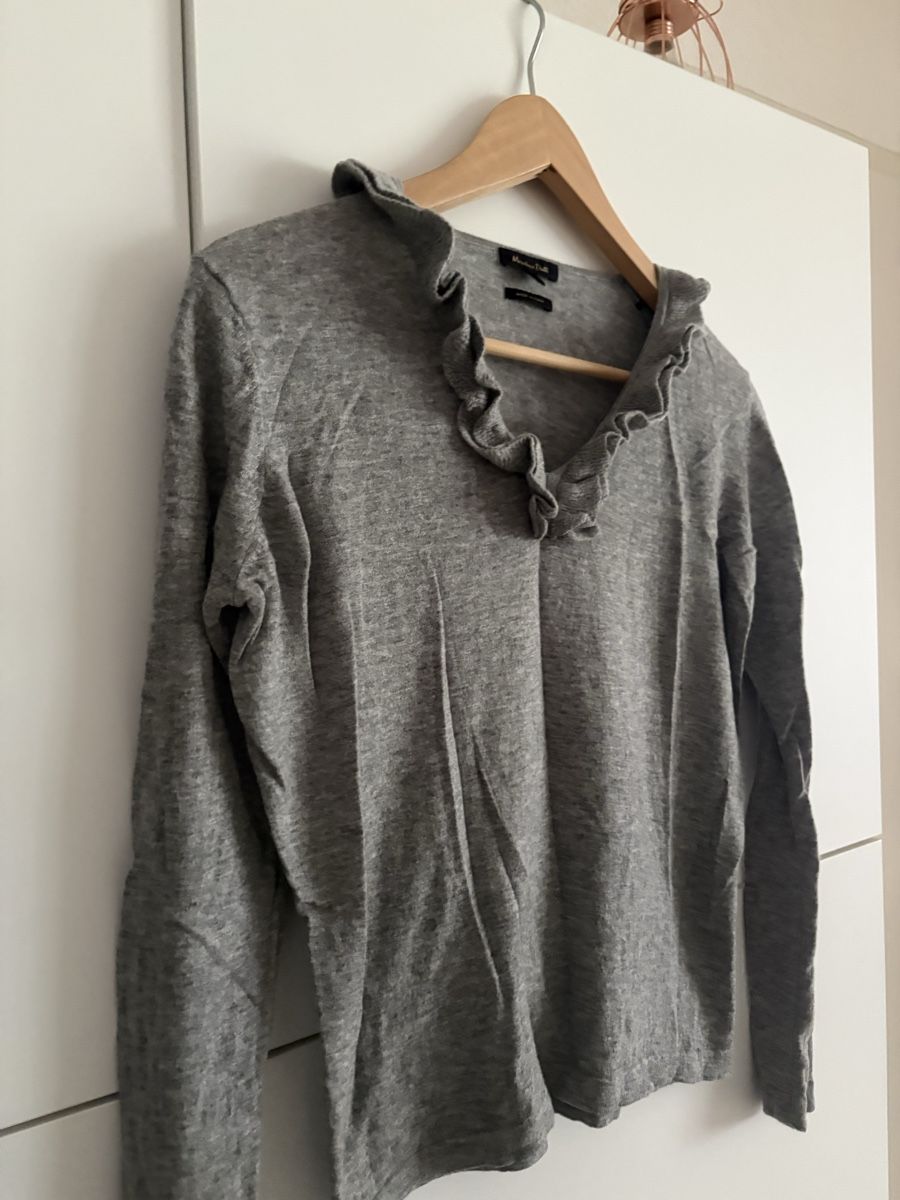 Massimo Dutti Maglioni & Felpe: Pull Massimo Dutti gris avec col volant taille M – Nuovo (secondo la descrizione) da Pully venduto da kaba07 1