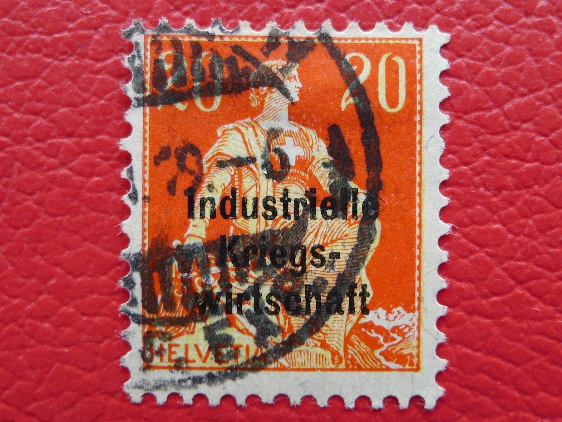 Tutti i francobolli: Industrielle Kriegswirtschaft: Nr.13 gestempelt Kat: 100.- – Usato da Sursee venduto da Luzernerraute
