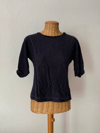 ZARA - Oberteil dunkelblau-golden M