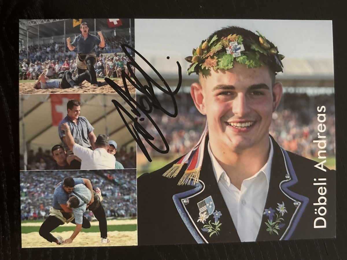 Autografi: Autogrammkarte Döbeli Andreas, Schwinger, signiert – Nuovo (secondo la descrizione) da Uetendorf venduto da hoisle