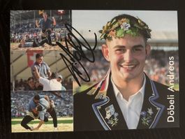 Autogrammkarte Döbeli Andreas, Schwinger, signiert