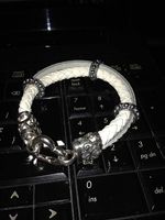 Armband Silber/Leder