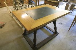 Schöner, massiver, antiker Schiefertisch l 110/b 75/h 77cm