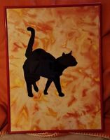 Katzenbild - Unikat - Handarbeit.