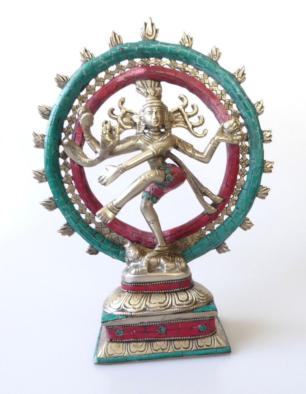 Statuette: Messing-Figur versilbert - Shiva Nataraj – Nuovo e nell'imballaggio originale da Mauren venduto da Yeelen 8