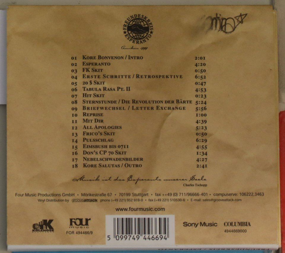 CD: Freuneskreis – Esperanto – Usato da Luzern venduto da CONTENTI 2