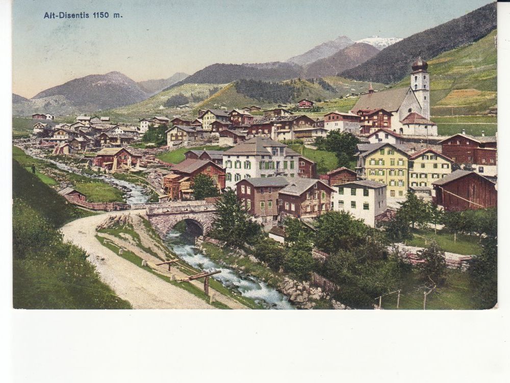 Cartoline postali: Disentis (Alt-) 1919 – Usato da Bürglen TG venduto da StampGraf