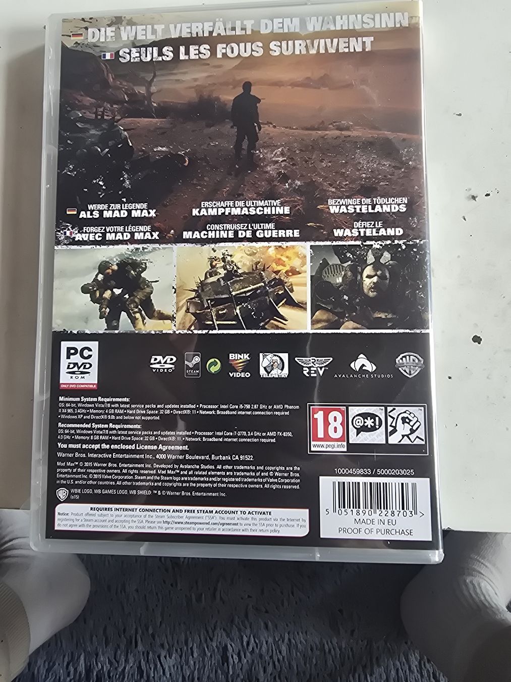 Spiele: Mad Max PC DVD-ROM - Action-Adventure Game - Top Zustand! – Gebraucht aus Oberbüren von Elk2025 1