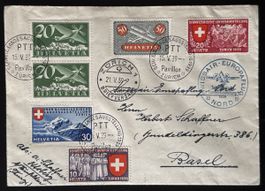 Schweiz 1939 Swissair Flugpost Expo Zürich Brief