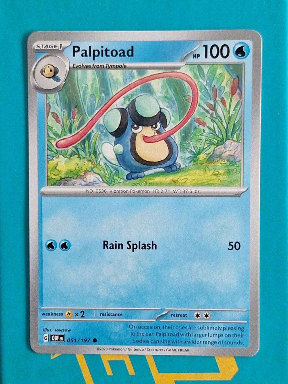 Pokémon Carte collezionabili: Palpitoad - Pokemon Obsidian Flames – Usato da Altstätten SG venduto da GGsGameshop
