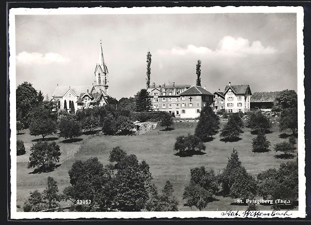 Cartoline postali: AK St. Pelagiberg, Ortspartie mit Kirche – Usato da Berlin venduto da bartko-reher