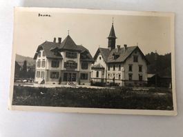 Alte Ansichtskarte Bauma mit Kirche und Haus 1928