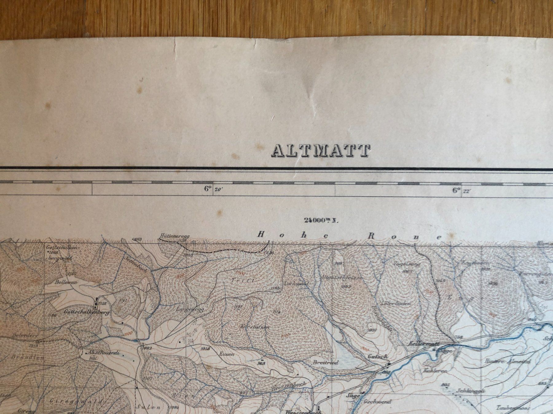 Landkarten & Atlanten: Siegfriedatlas Bl. 244: Altmatt 1887 – Gebraucht aus Zürich von allp 2