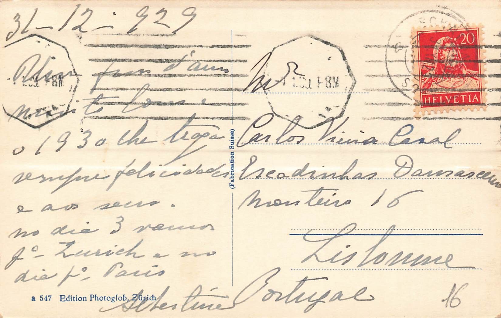Cartoline postali: Hockey 1929 Landebahn ? – Usato da Biasca venduto da Blenio71 1