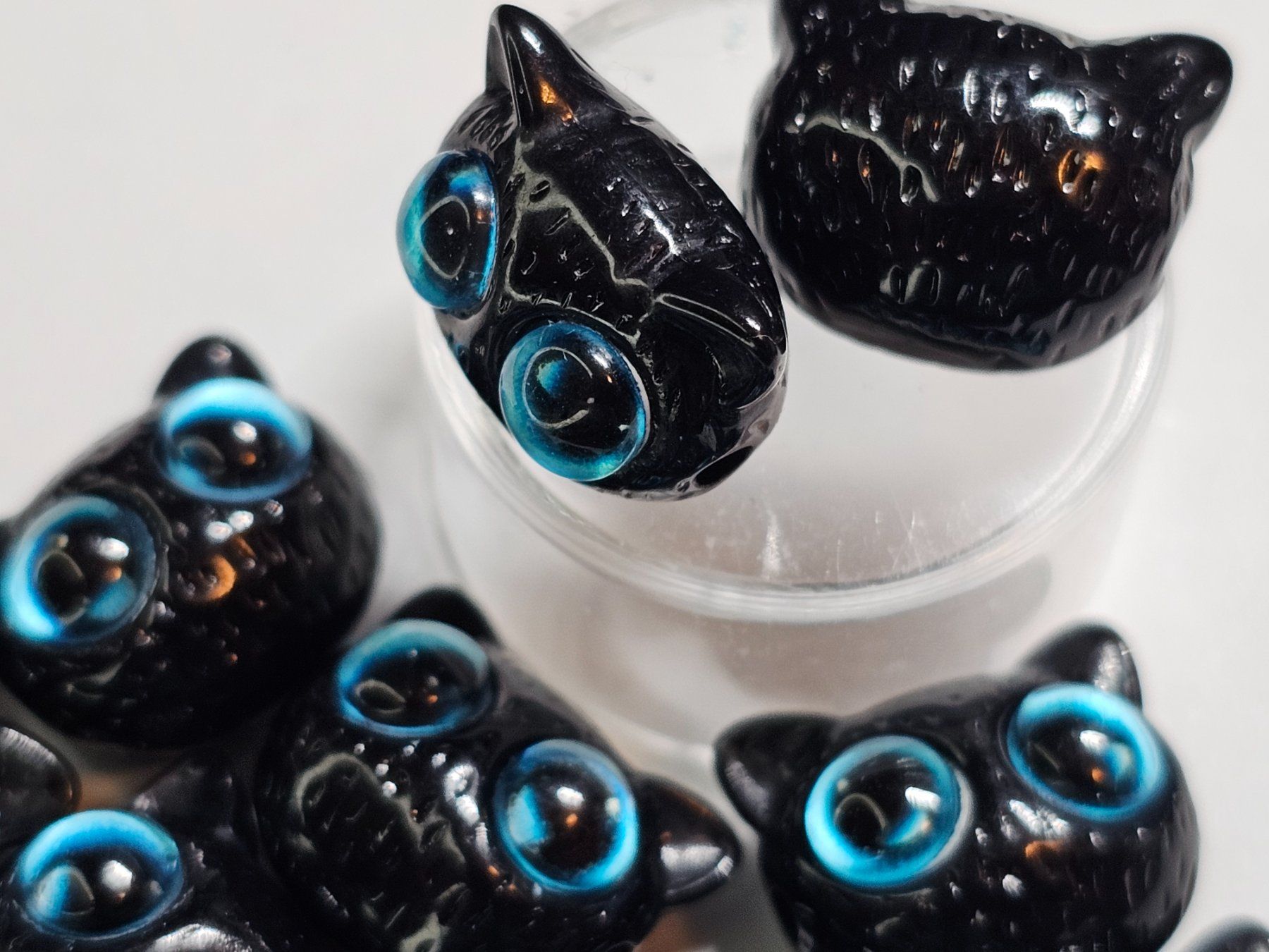 Perle (finte): Zwischen Elemente Eule Olive Kette Basteln Perlen lampwork – Nuovo (secondo la descrizione) da Riedt b. Erlen venduto da Gottestraene 6