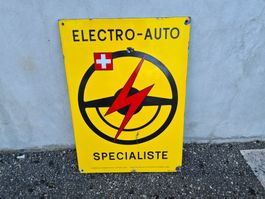 ELECTRO-AUTO  PLAQUE  EMAILLEE  SUISSE  VINTAGE