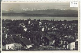 Colombier - Vue generale et les Alpes