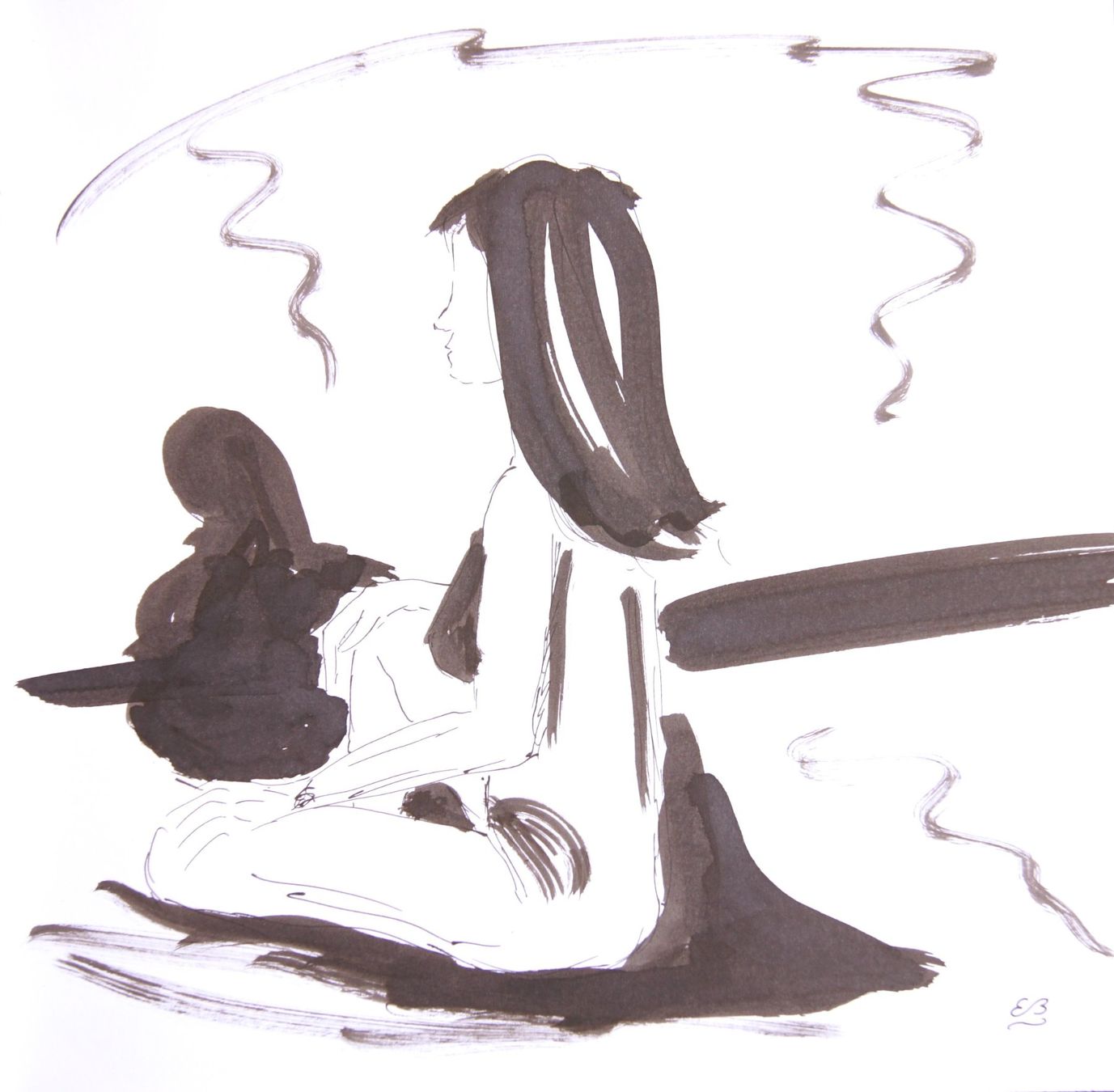 Dipinti: Zeichenbuch: Black  is the color – Usato da Fribourg venduto da erw_68dx 8