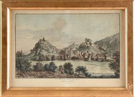 Kupferstich Eau-Forte "Vue de la Ville de Sion", 18. Jh.