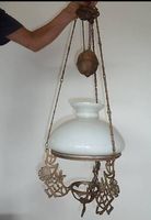 Deckenlampe Petrol Höhenverstellbar um 1910