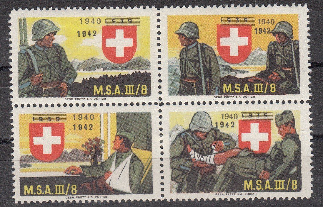 Alle Briefmarken: Viererblock Sanität Kat.??? – Gebraucht aus Herrliberg von Lfrifda