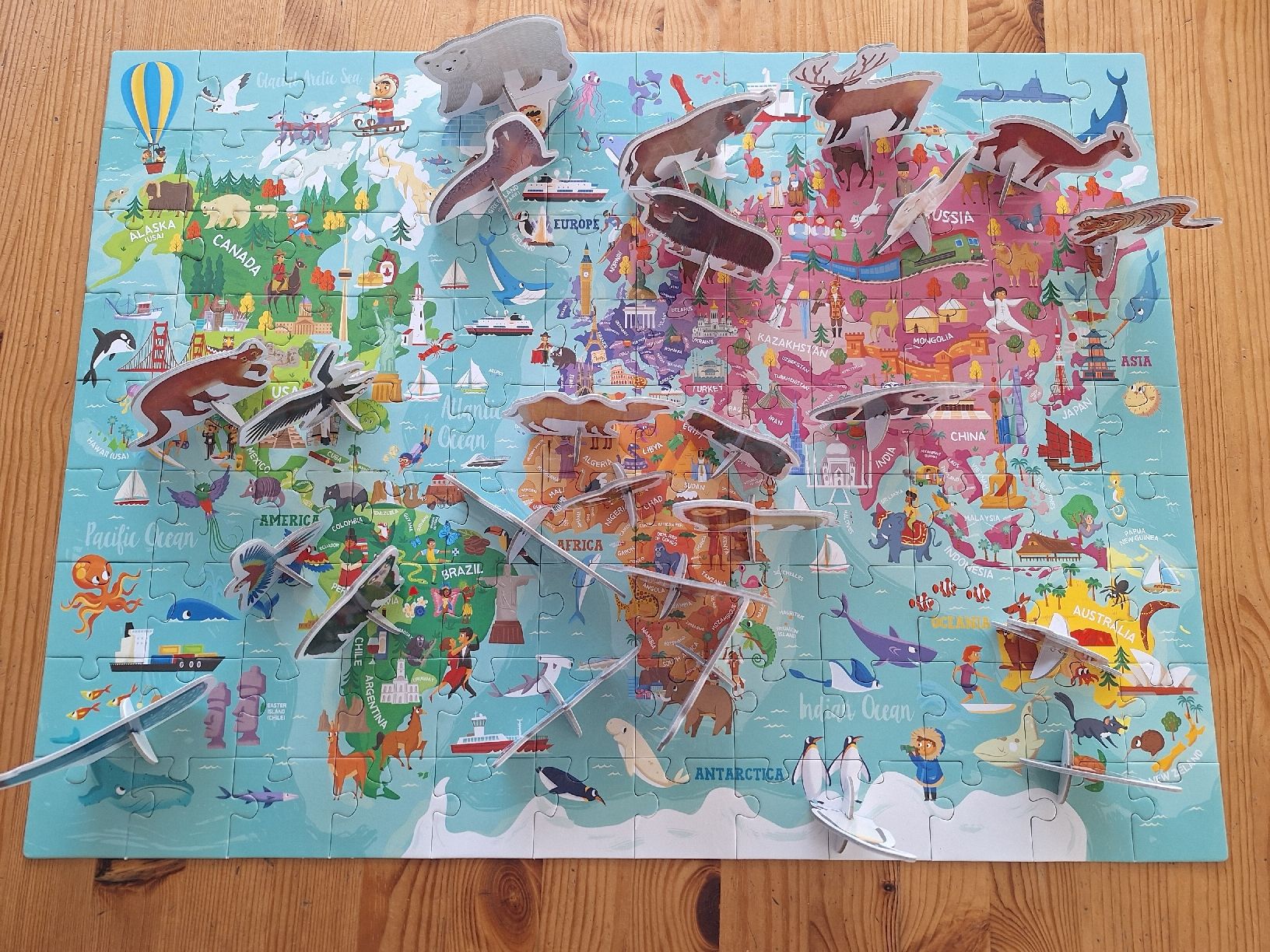 Puzzle: Puzzle Weltkarte 108 Teile – Usato da Aesch BL venduto da ChezToKa 3